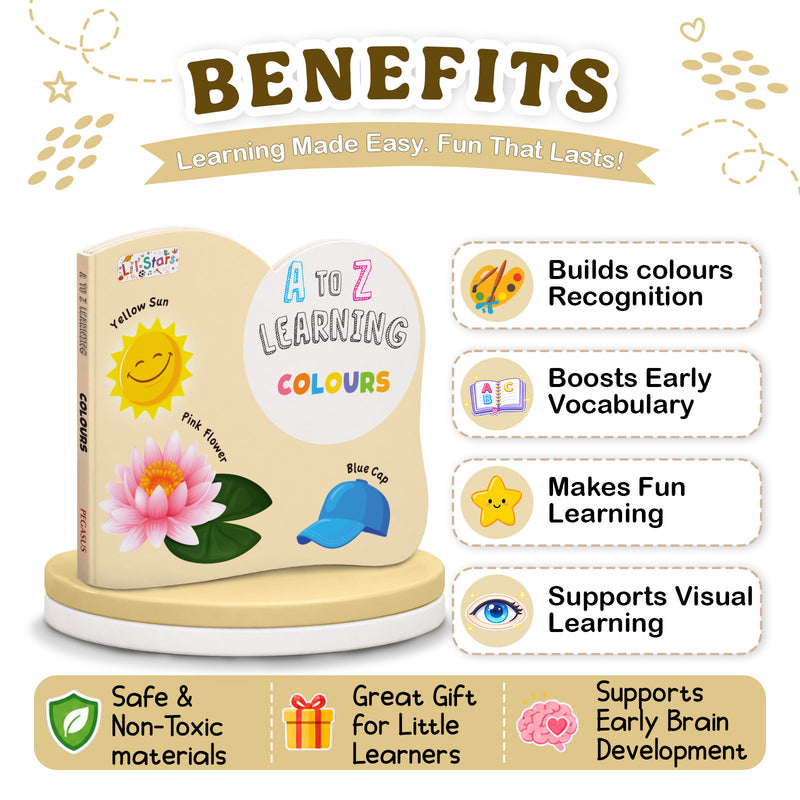 A to Z Learning Colours Board Book for Kids –Colour Picture Early Learning (Age 1+ Years)