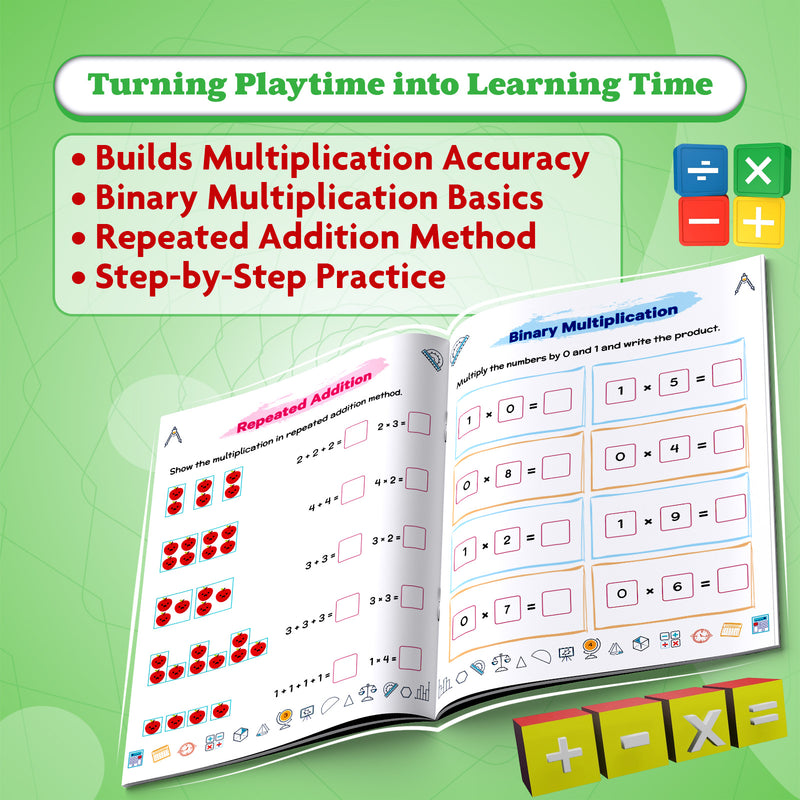 STEAM Maths Multiplication Workbook for Class 3 | Activity Book with Repeated Addition & Word Problems (Age 7–9 Years)