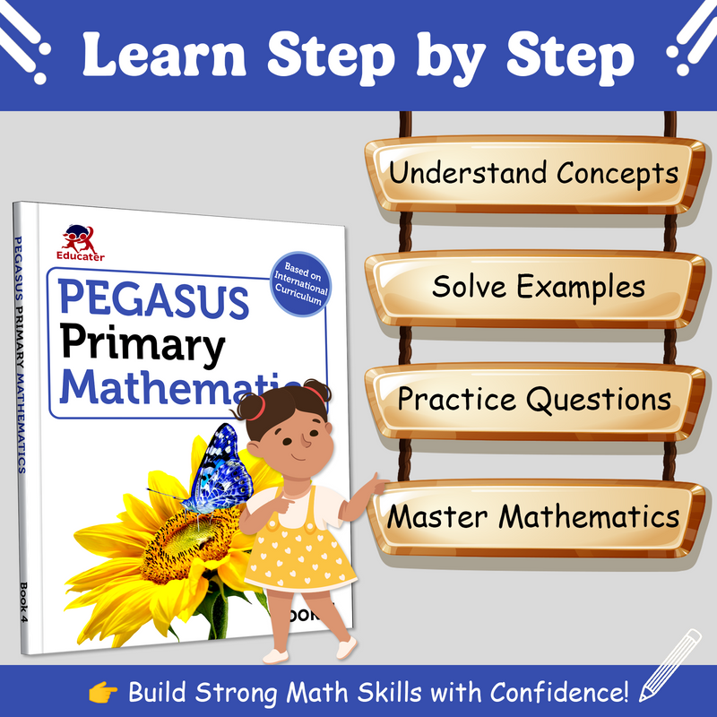 Pegasus Primary Mathematics Book 4 for Kids – Multiplication, HCF & LCM Workbook (Age 4+ Years)