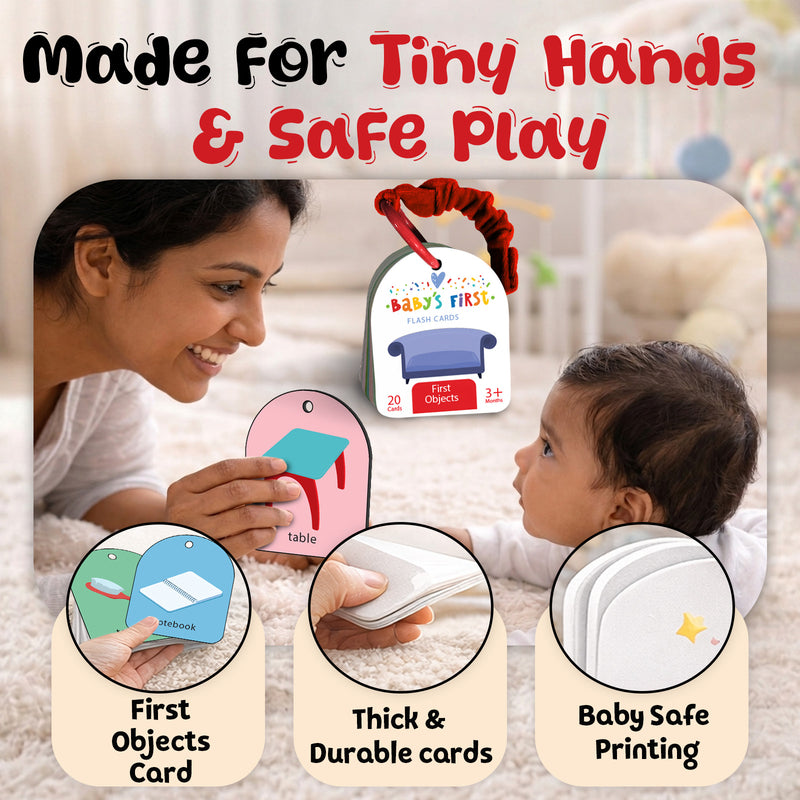 Baby’s First Flash Cards – First Objects | Early Learning & Mind Building Cards (3+ Months)