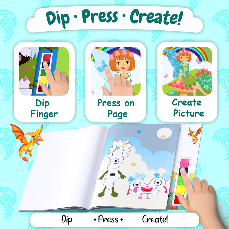 Fingerprinting Magical World –Creative Art and Craft Activity Book for Kids  (Age 3+ Years)