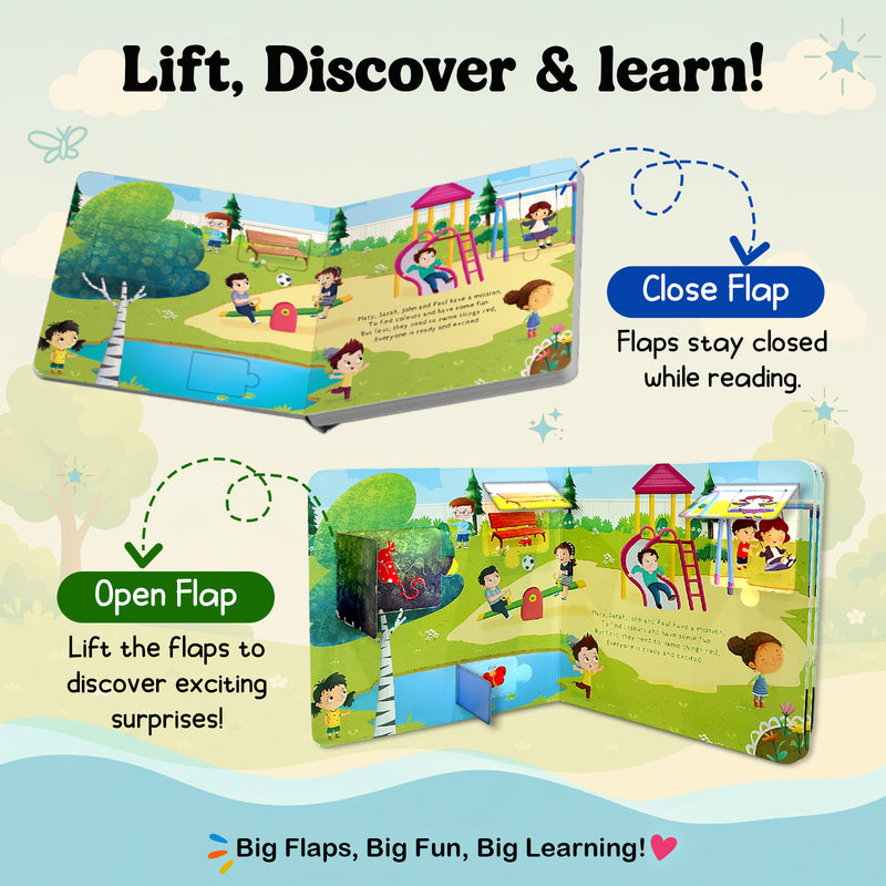 Lift the Flap Colours Board Book for Kids – Early Learning Colour Recognition Book (Age 2+ Years)