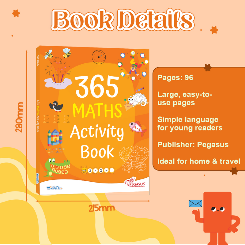 365 Maths Activity Book for Kids – Mazes, Puzzles, and Memory Learning Books (Age 3+ Years)