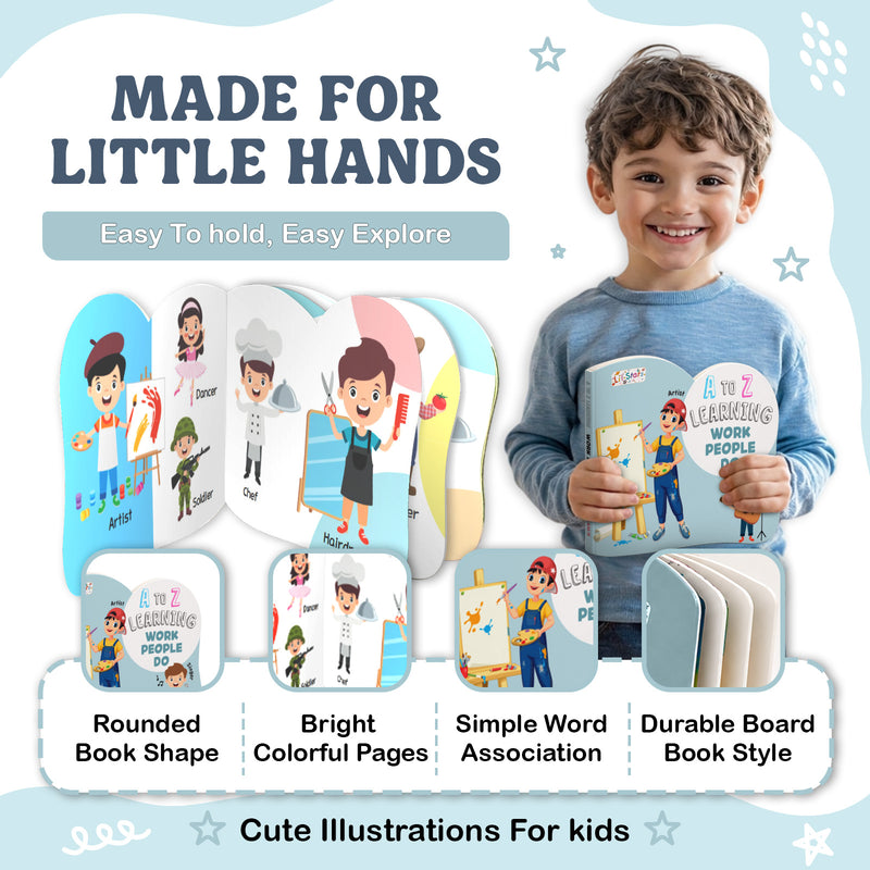 A to Z Learning Work People Do Board Book for Kids – Early & Fun Learning Book (Age 1+ Years)