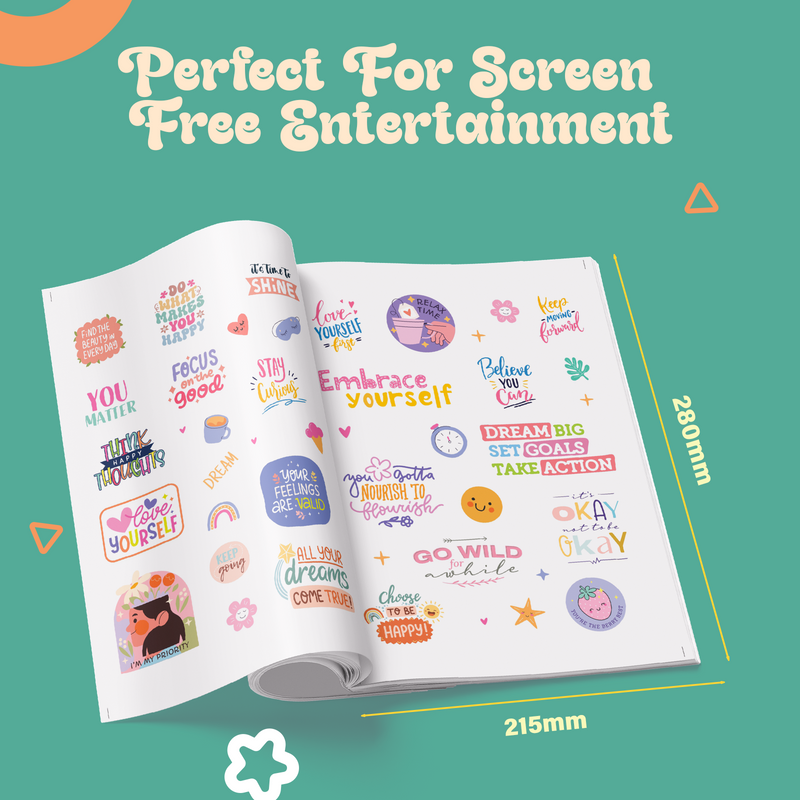 Affirmations Sticker Book for Kids – 100+ Positive Stickers for Creative Learning (Age 3+ Years)