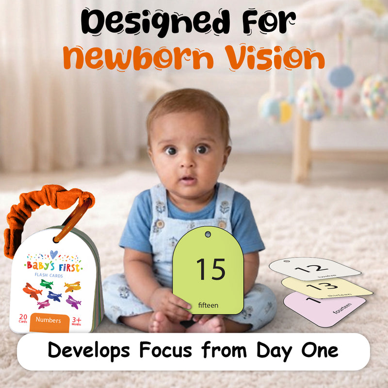 Baby’s First Flash Cards – Numbers | Number Learning & Mind Building Cards (3+ Months)