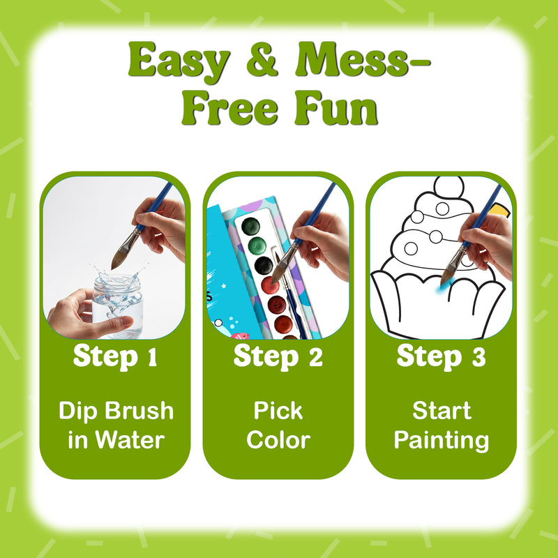 Things Around Me Colouring Book for Kids – Paint and Play Watercolour Painting Set (Age 3+ Years)