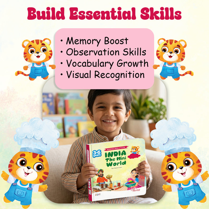 India, The Mini World – Early Learning Board Book for Kids (Age 3–6 Years) | Toddler Activity Books
