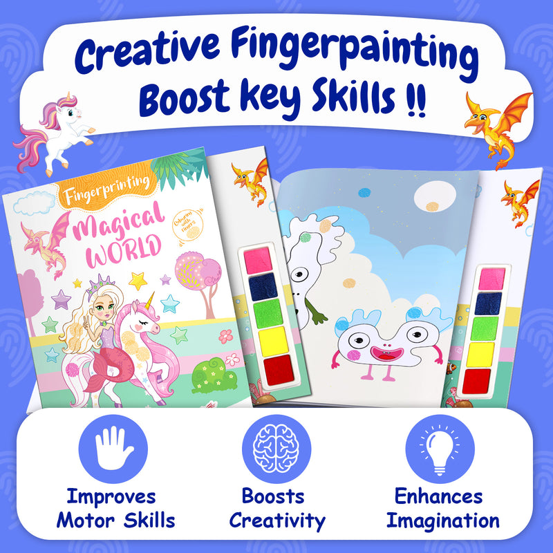 Fingerprinting Magical World –Creative Art and Craft Activity Book for Kids  (Age 3+ Years)