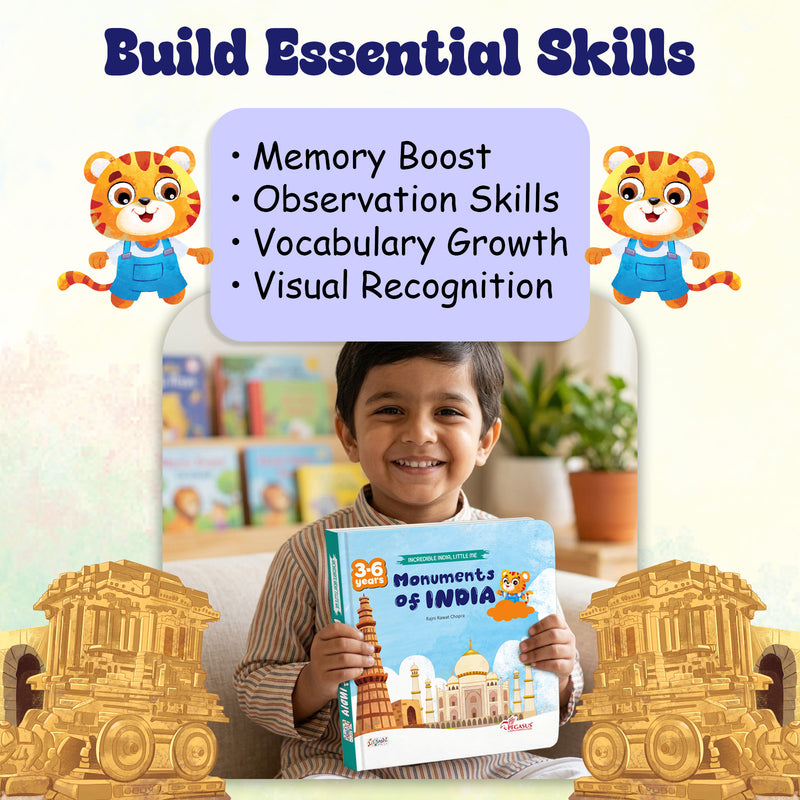 Monuments of India – Early Learning Board Book for Kids (Age 3–6 Years) | Toddler Activity Books