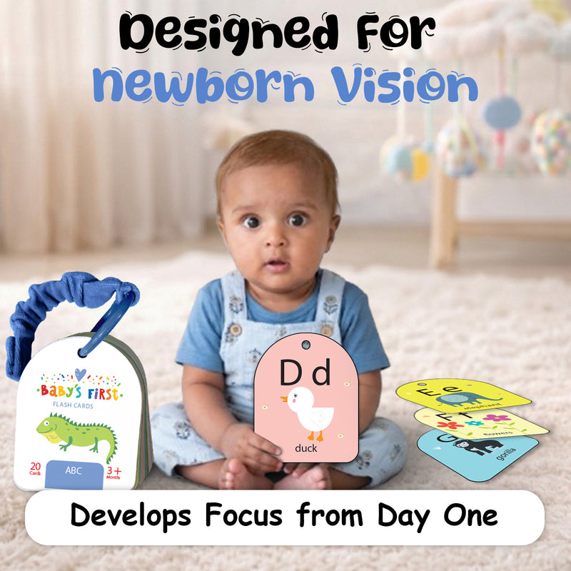 Baby’s First Flash Cards – ABC | Alphabet Learning & Mind Building Cards (3+ Months)