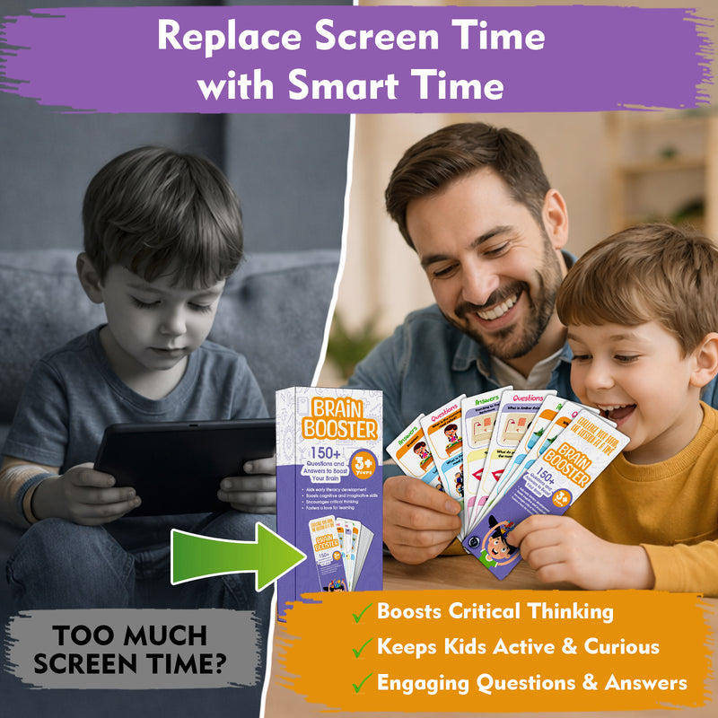 Brain Booster -Flash Card Memory Learning Game for Kids, Teens, and Adults (Age 3+ Years)