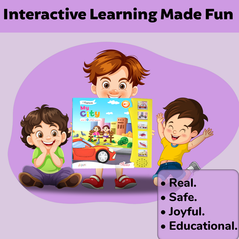 I Explore My City Book for Kids – Magic Noise Book with 6 Real Sound Effects (Age 1+ Years)
