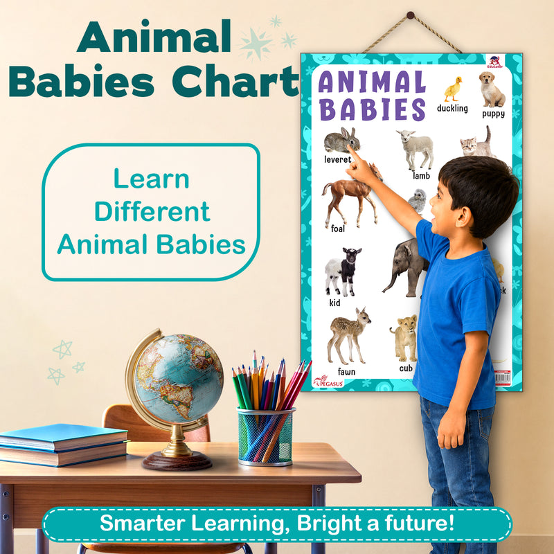 Animal Babies - Thick Laminated Primary Chart