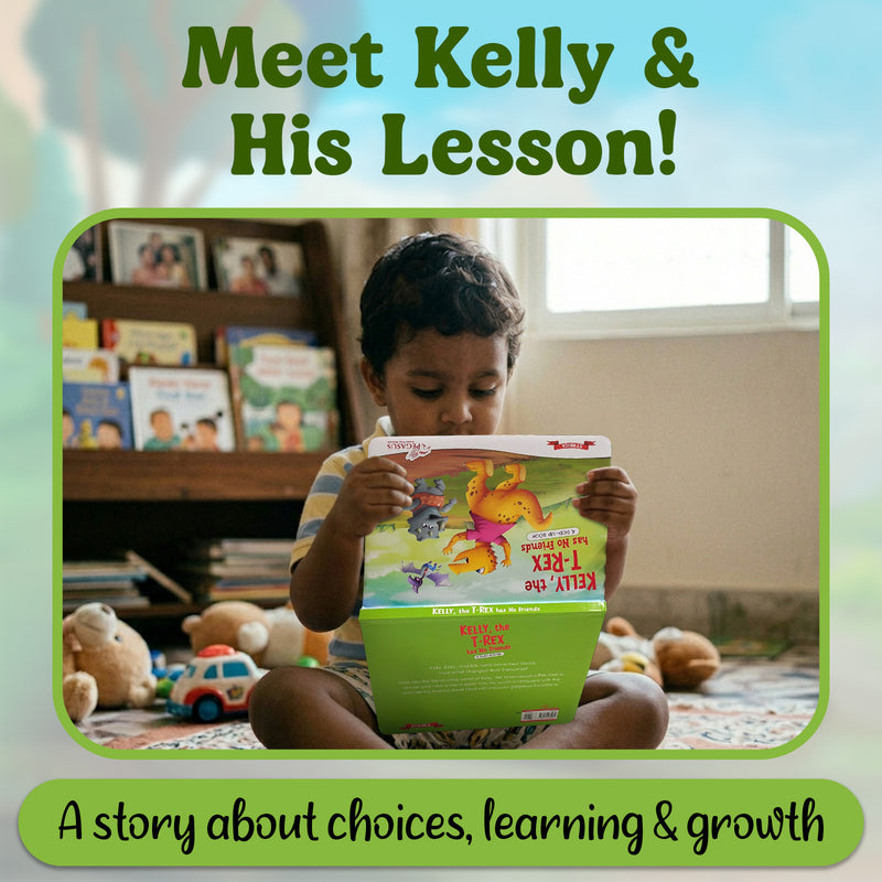 Kelly, the T-Rex – Pop-Up Book for Kids |  Bedtime Story About Friendship & Feelings (Age 2+ Years)