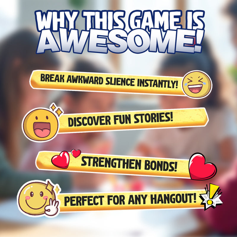 Fries with Friends Chill Talks  - Fun Conversation Stick Game For Kids, Teens, and Adults (Age 13+ Years)