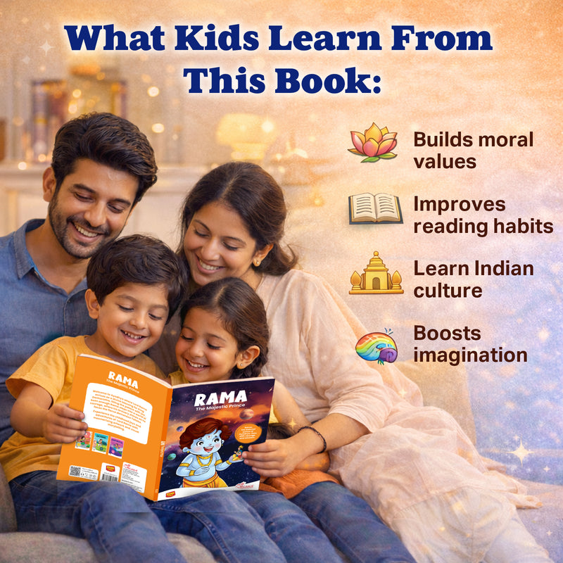 Lord Rama – The Majestic Prince | Illustrated Mythology Story Book for Kids 8+ | Life Lessons, Values & Moral Stories | Engaging Comic-Style Book in Simple English