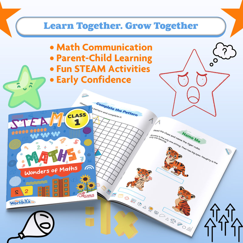 STEAM Wonders of Maths Workbook for Class 1 | Early Maths Activity Book for Shapes, Patterns & Numeracy Skills (Age 5–7 Years)