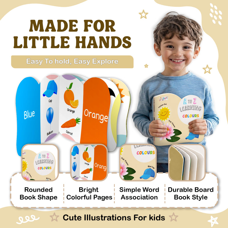 A to Z Learning Colours Board Book for Kids –Colour Picture Early Learning (Age 1+ Years)