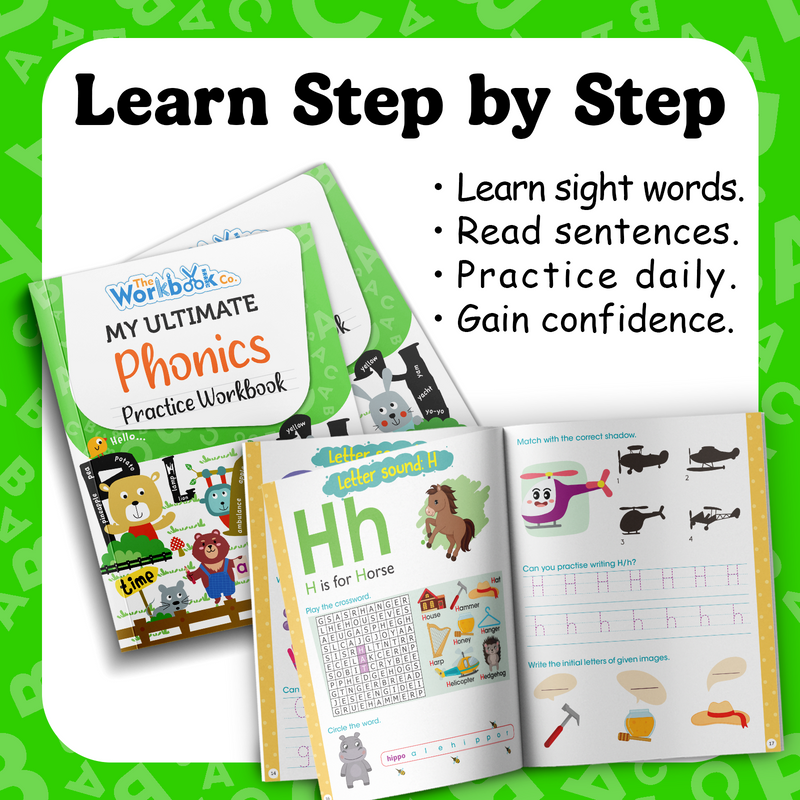 My Ultimate Phonics Practice Workbook for Kids – Early Reading & English Phonics Book (Age 3+ Years)