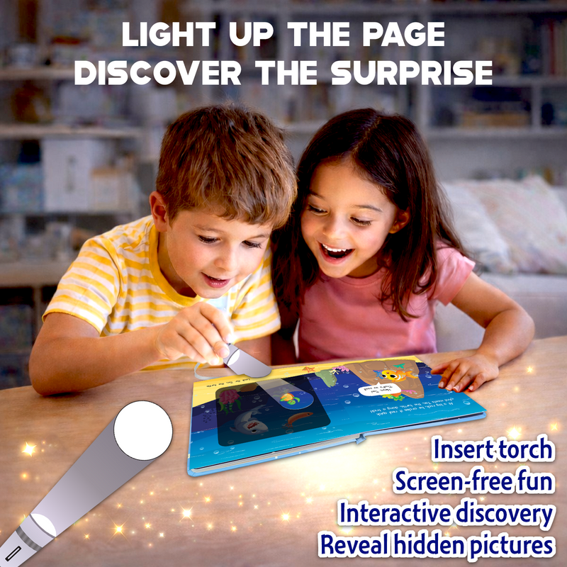Ocean Adventure Torch Book for Kids – Interactive Flashlight Story Book with Hidden Pictures (Age 2+ Years)