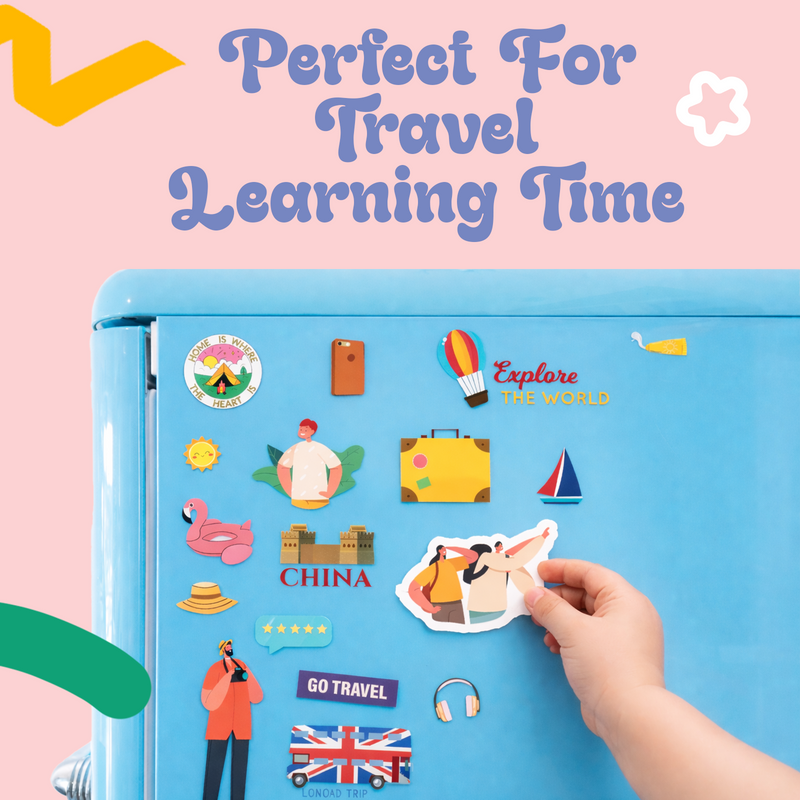 Travel Stickers Book for Kids – 100+ Colourful World Travel Creative Sticker (Age 3+ Years)