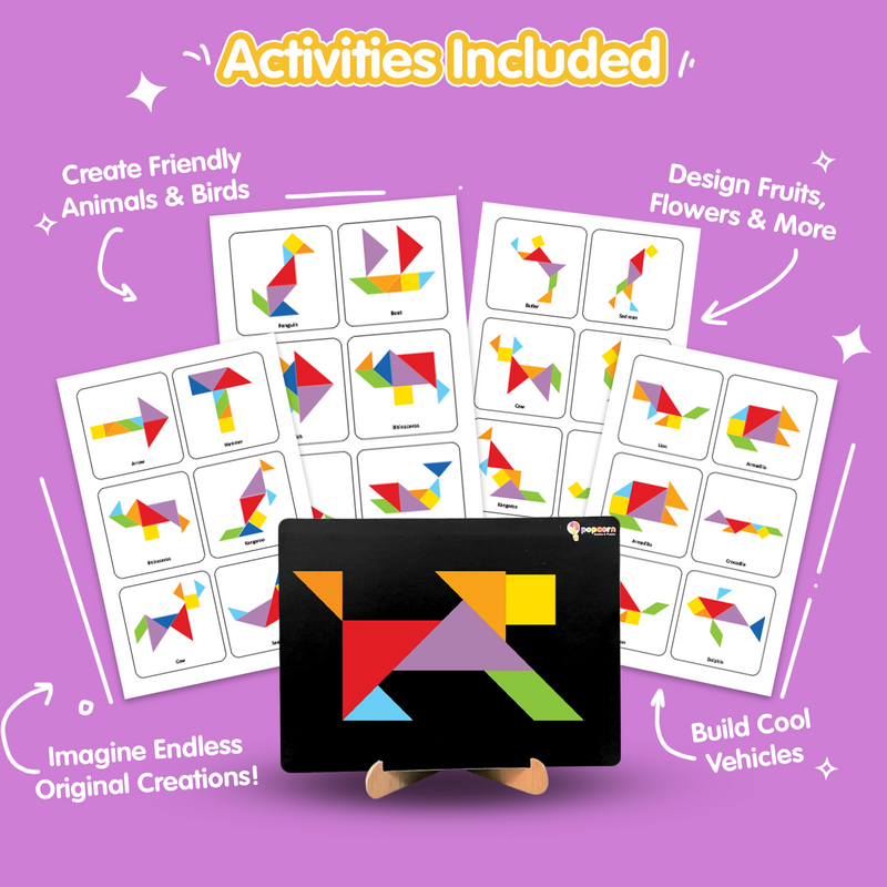 Magnetic Foam Wonder – Tangram Puzzle Game for Kids and Family (Age 5–99 Years) | Brain Development Toy