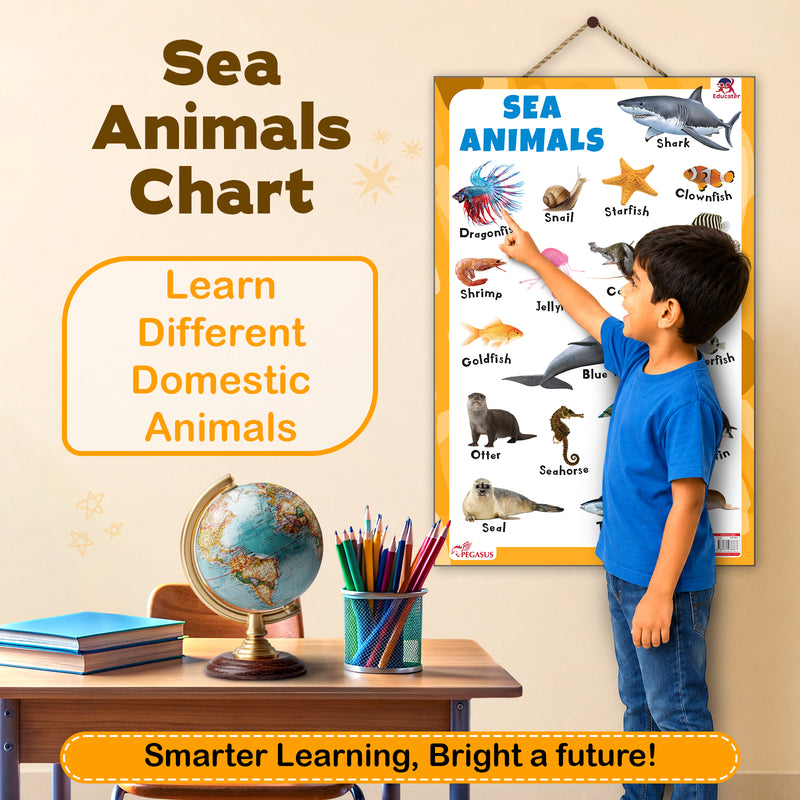 Sea Animals - Thick Laminated Primary Chart