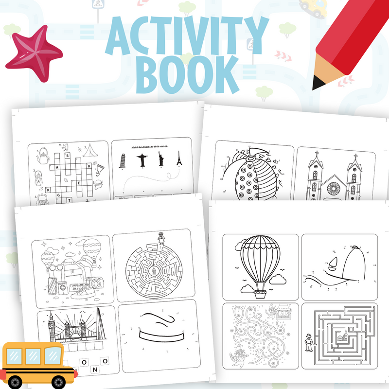 Travel Activity Pad with Stickers, Mazes, Puzzles & Travel-Themed Colouring (Age 4+ Years)