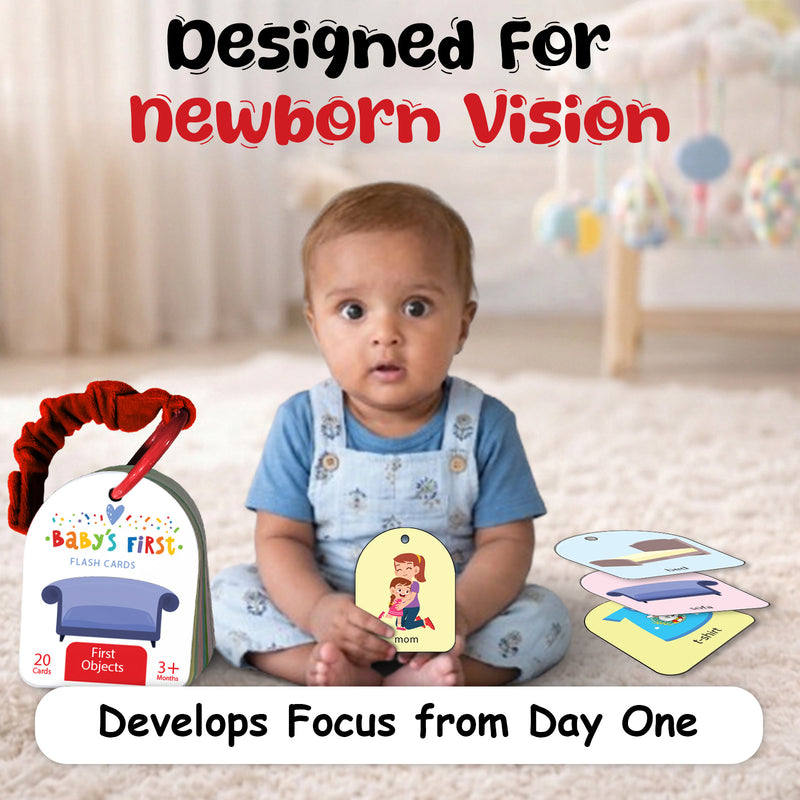 Baby’s First Flash Cards – First Objects | Early Learning & Mind Building Cards (3+ Months)
