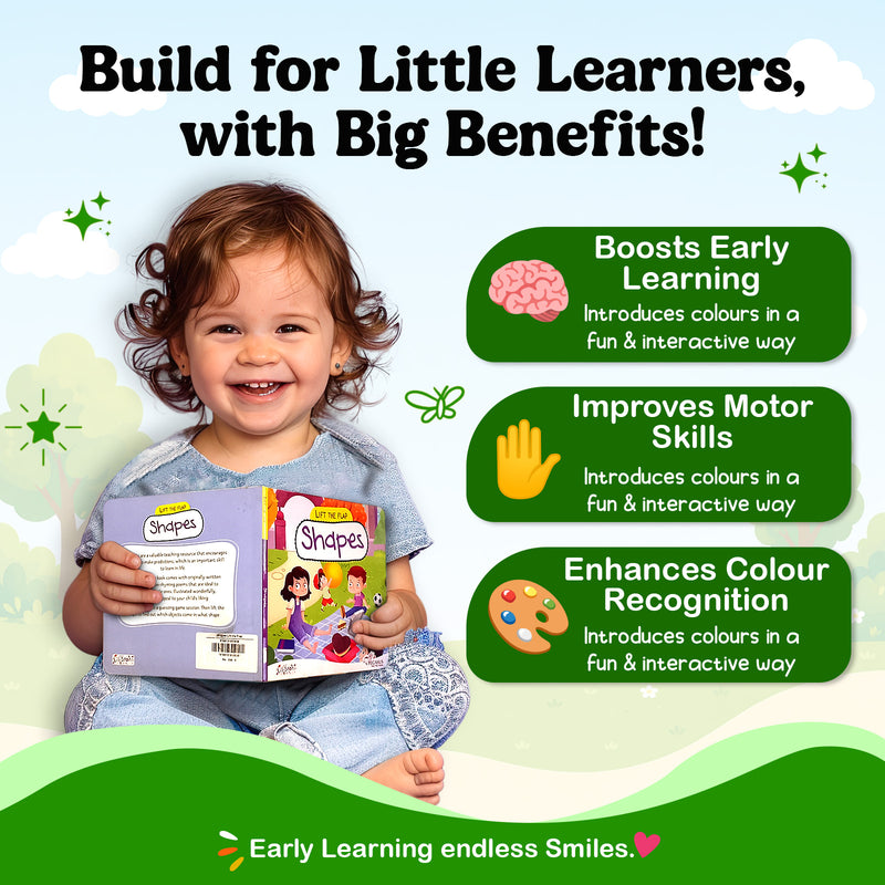 Lift the Flap Shapes Board Book for Kids – Early Learning Shapes Recognition Book (Age 2+ Years)