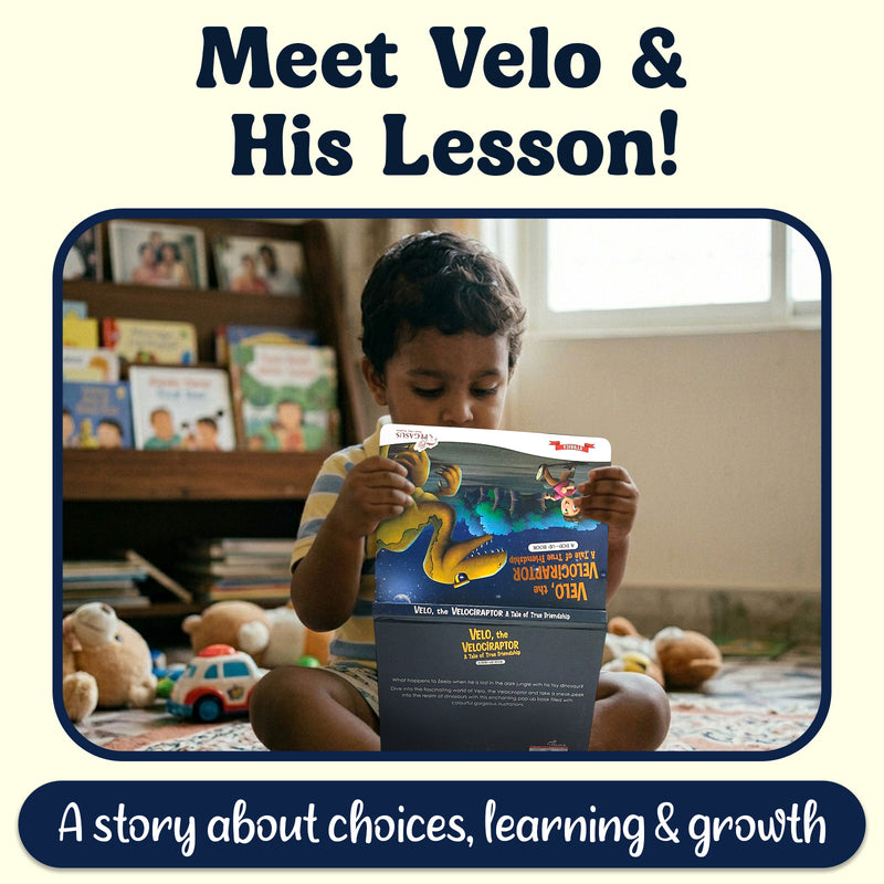 Velo, the Velociraptor – Pop-Up Book for Kids | Bedtime Story About Kindness & Adventure (Age 2+ Years)