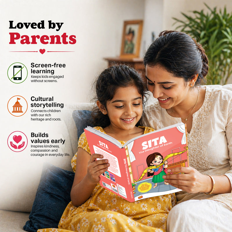 Devi Sita: The Daughter of Earth | Illustrated Mythology Story Book for Kids 8+ | Moral Values, Culture & Life Lessons | Engaging Comic-Style Book in Simple English