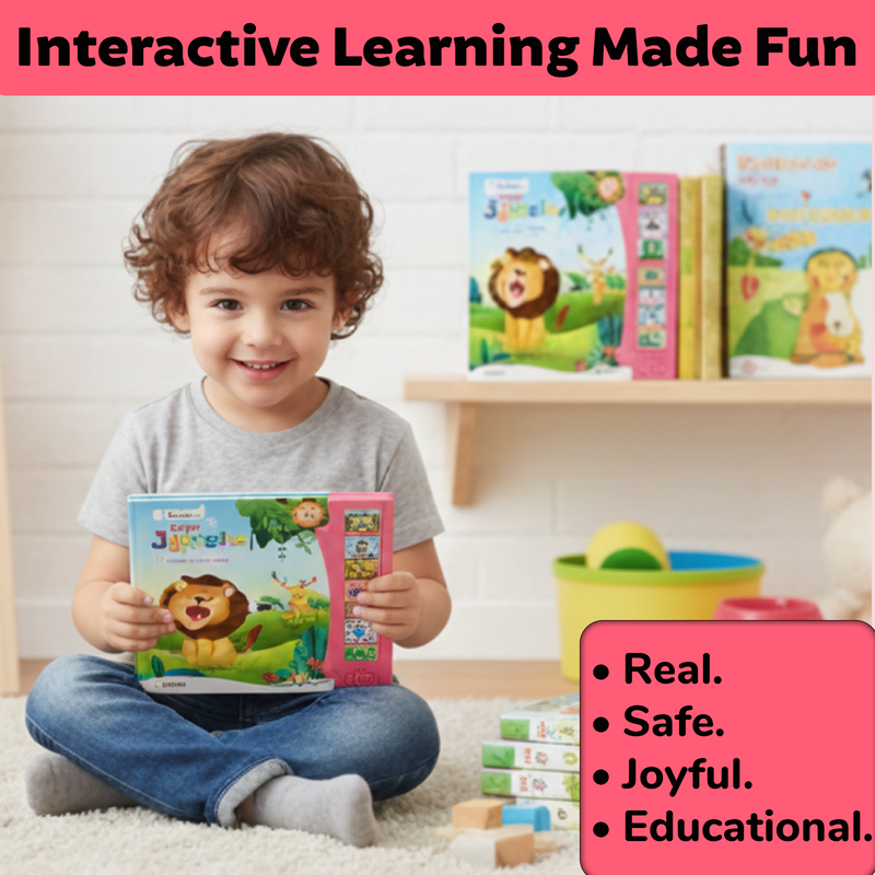 I Explore The Jungle Book for Kids – Magic Noise Book with 6 Real Sound Effects (Age 1+ Years)