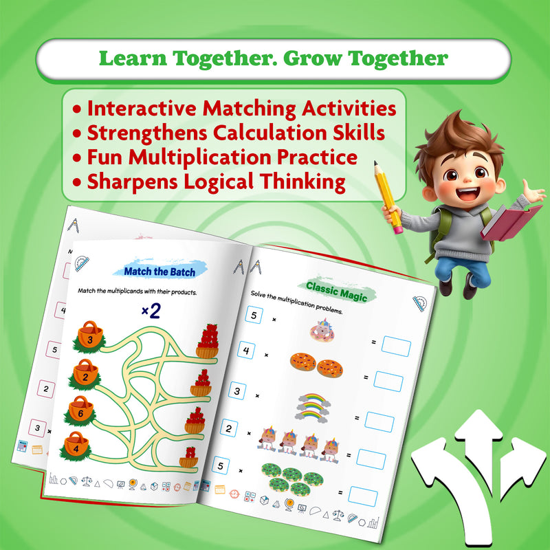 STEAM Maths Multiplication Workbook for Class 3 | Activity Book with Repeated Addition & Word Problems (Age 7–9 Years)
