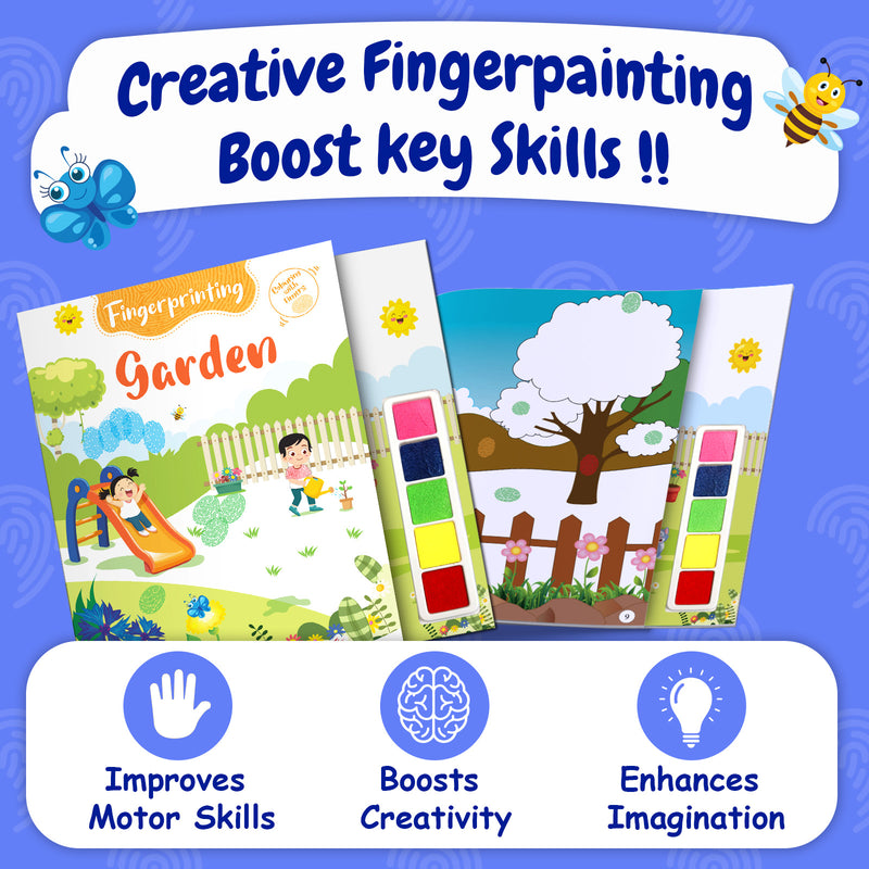 Fingerprinting Garden –Creative Art and Craft Activity Book for Kids  (Age 3+ Years)
