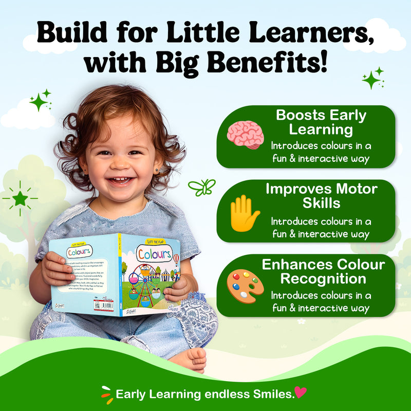 Lift the Flap Colours Board Book for Kids – Early Learning Colour Recognition Book (Age 2+ Years)