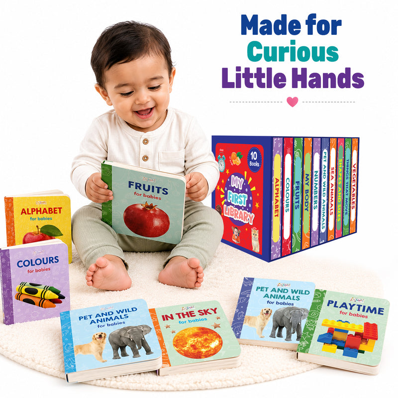 My First Library Box for Babies – Set of 10 Educational & Early Learning  Books (Ages 1+)