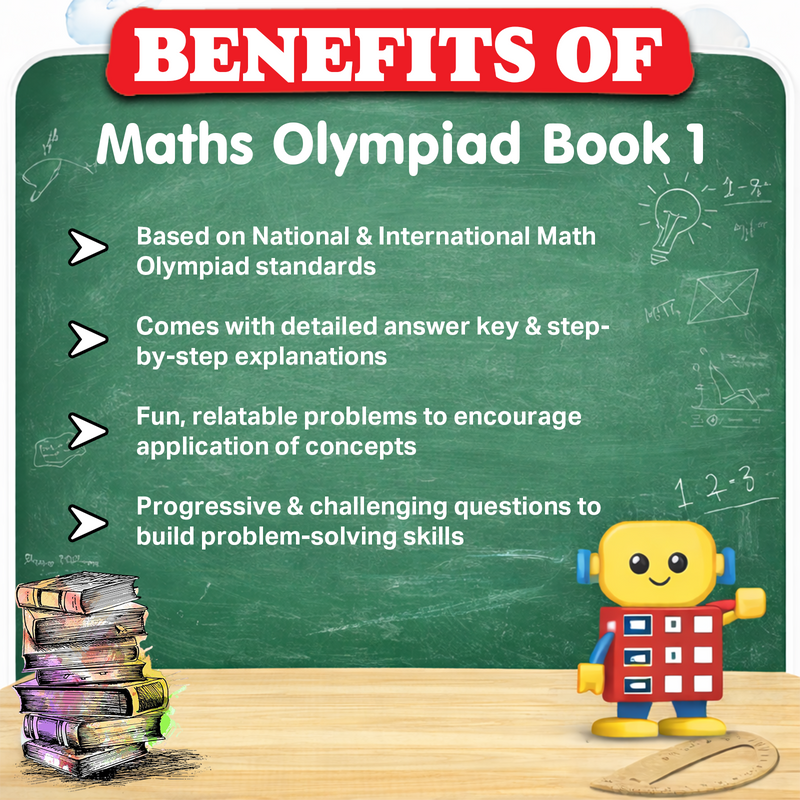 Maths Olympiad Book 1 Workbook for Kids | Practice Book with Step-by-Step Solutions (Age 4+ Years)