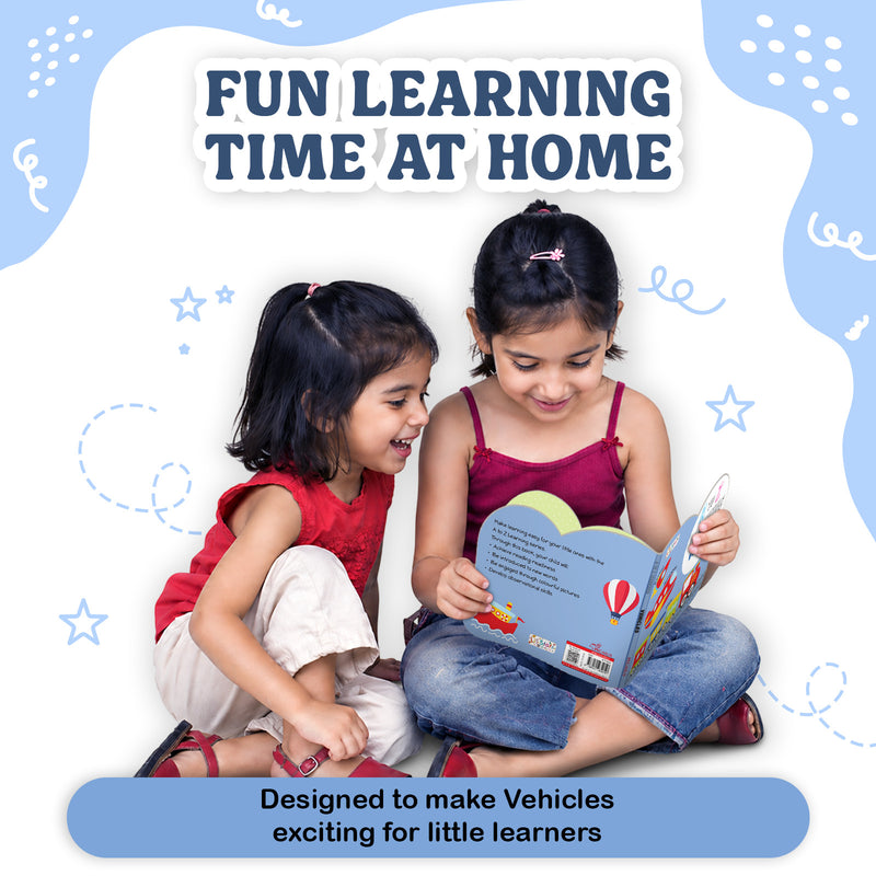 A to Z Learning Vehicles Board Book for Kids – Vehicle Picture Early Learning Book (Age 1+ Years)