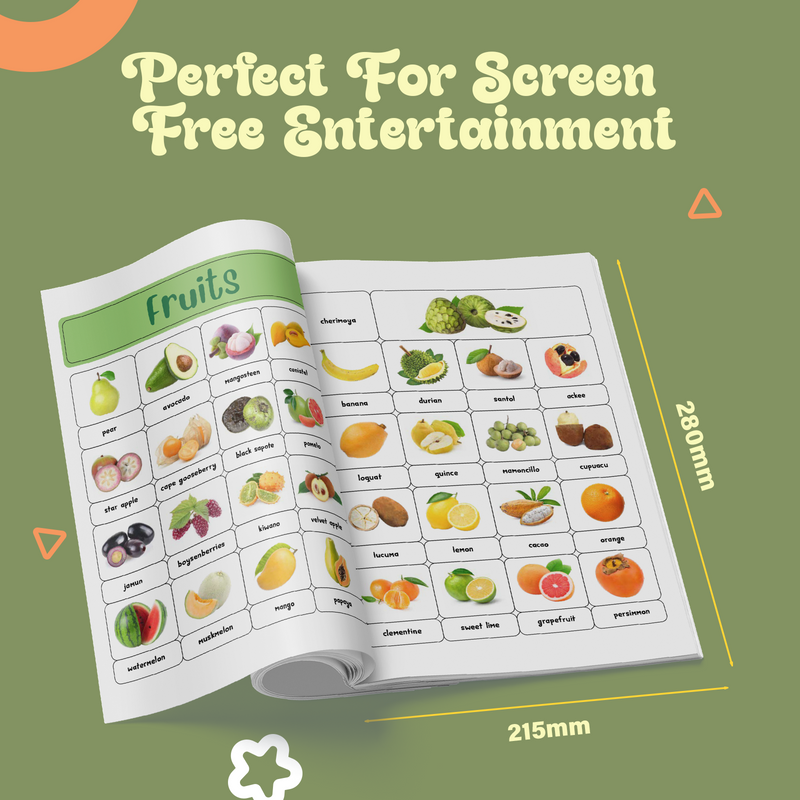 400+ Ultimate Stickers Fruits and Vegetables for Kids – Fun Learning Activity Book (Age 3+ Years)
