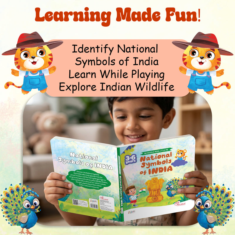 National Symbols of India – Early Learning Board Book for Kids (Age 3–6 Years) | Toddler Activity Books