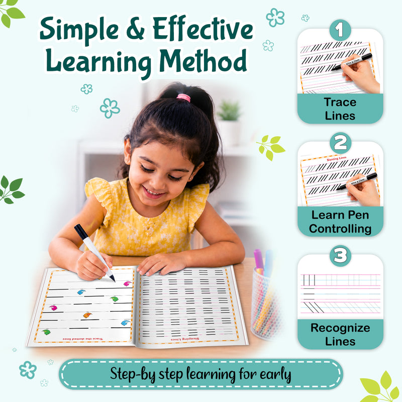 Tracing and Pen Control - Wipe & Clean Workbook