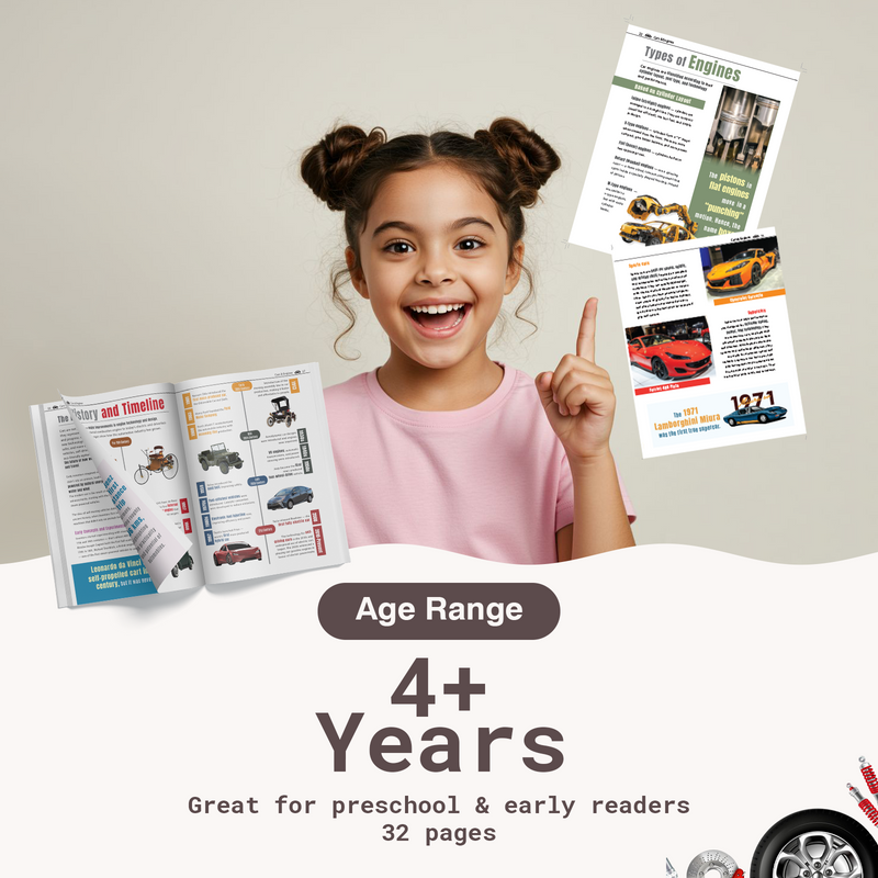 My Very First Cars & Engines Encyclopedia for Kids | Vehicle & Engine Learning Book (Age 4+ Years)