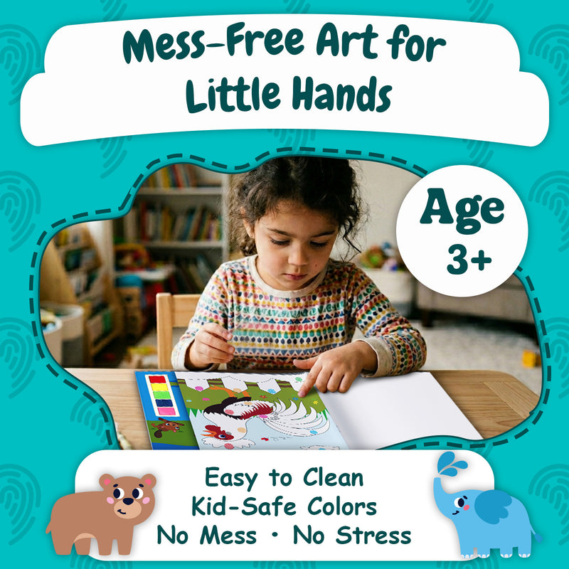 Fingerprinting Animals and Birds – Creative Art and Craft Activity Book for Kids (Age 3+ Years)