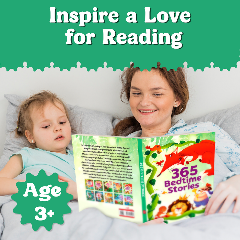 365 Bedtime Stories for Kids – Moral Lessons Story with Beautiful Illustrations (Age 3+ Years)