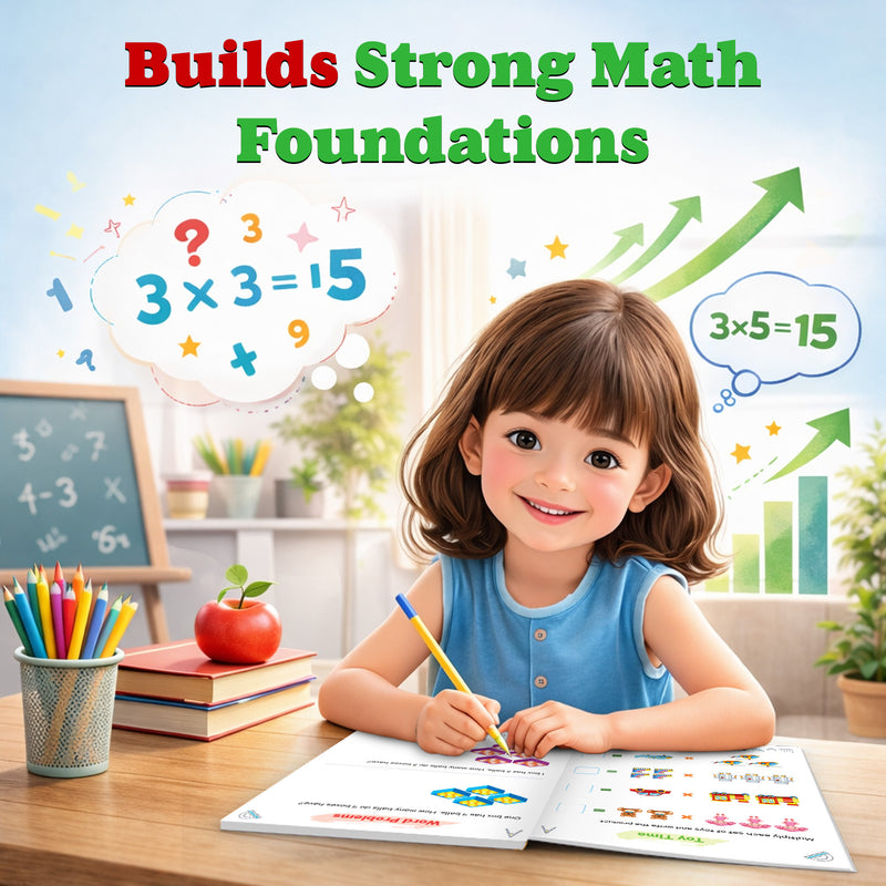 STEAM Maths Multiplication Workbook for Class 3 | Activity Book with Repeated Addition & Word Problems (Age 7–9 Years)