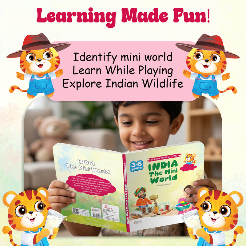 India, The Mini World – Early Learning Board Book for Kids (Age 3–6 Years) | Toddler Activity Books