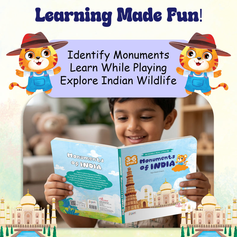 Monuments of India – Early Learning Board Book for Kids (Age 3–6 Years) | Toddler Activity Books
