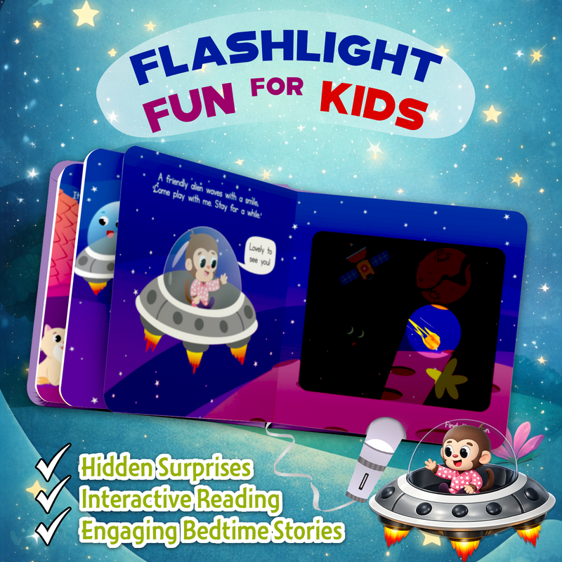 Zuri In Space Torch Book for Kids – Interactive Flashlight Story Book with Hidden Pictures (Age 2+ Years)